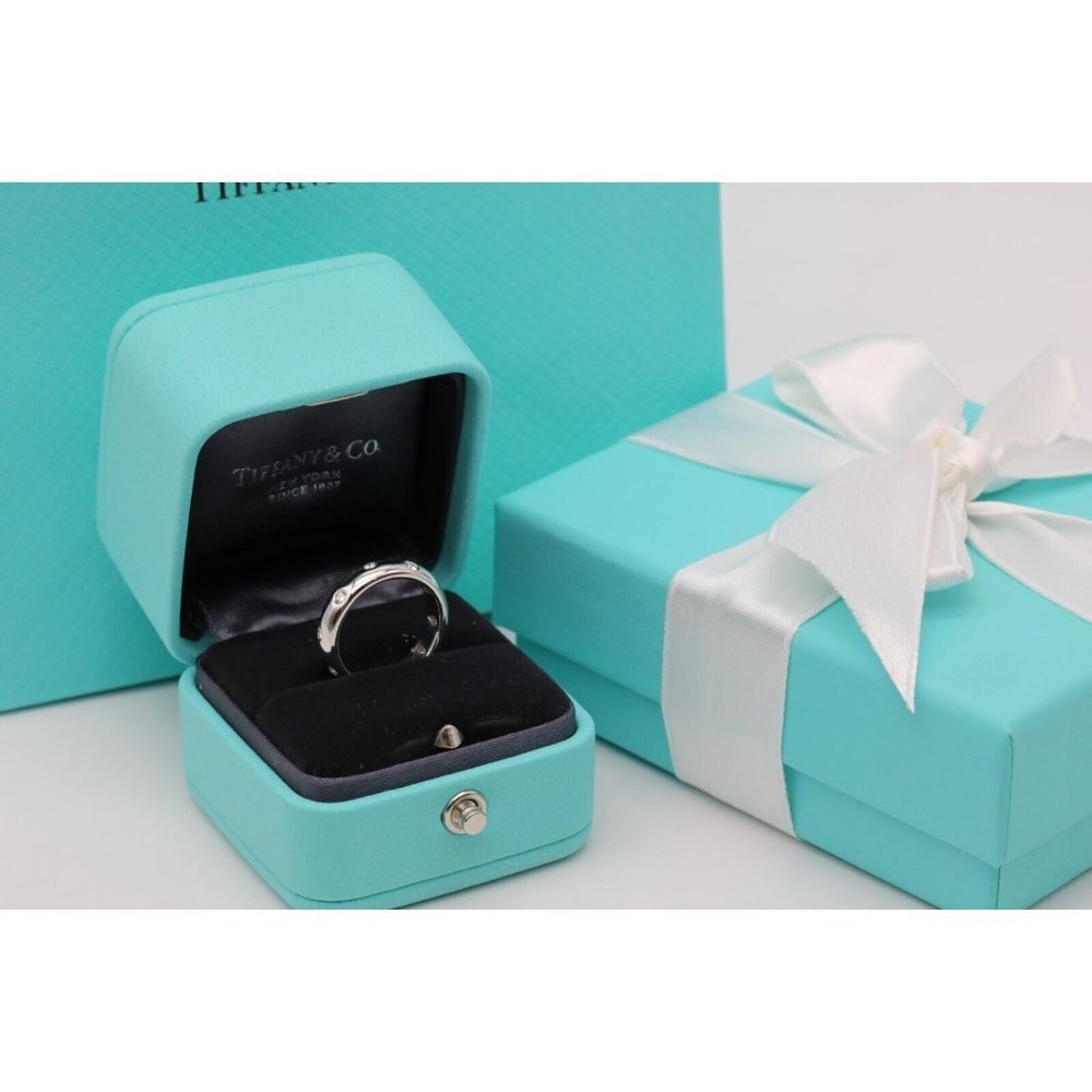 Tiffany & Co. Etoile Band Ring with Diamonds in Platinum Size 5 - Picture 4 of 7